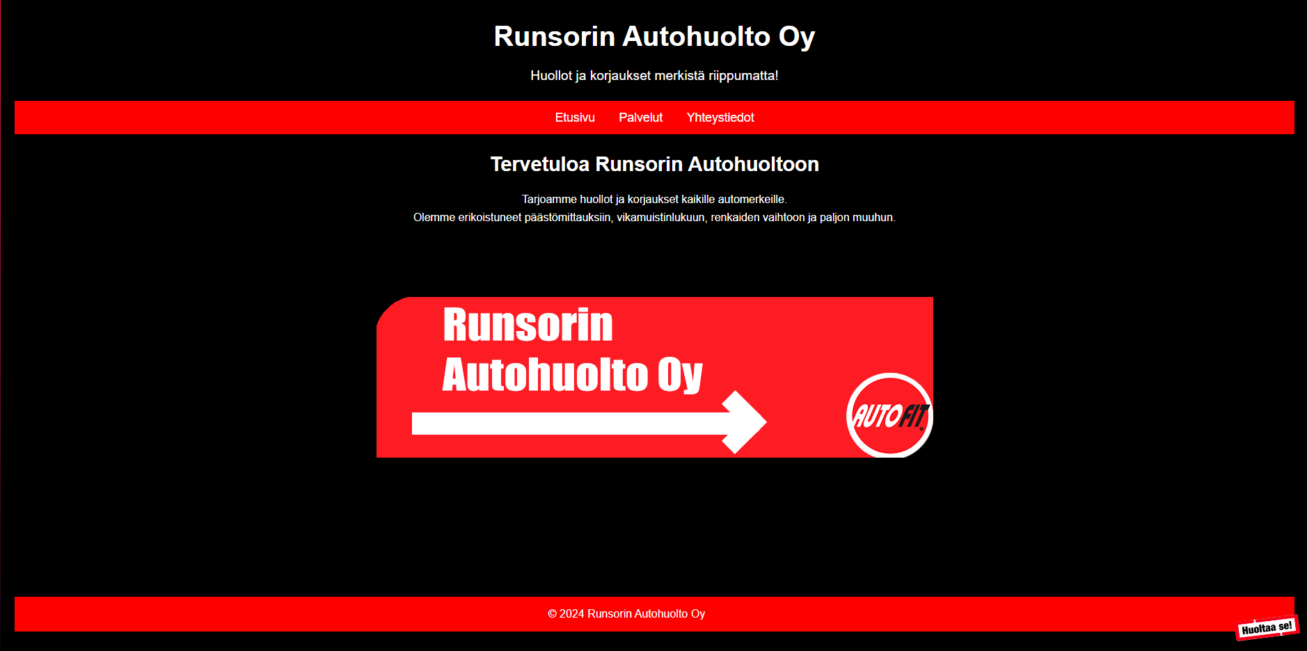 Runsorin autohuolto